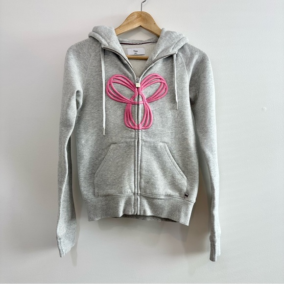 TNA Tops - TNA Pacific Hoodie Grey with Pink Logo Design XX-Small